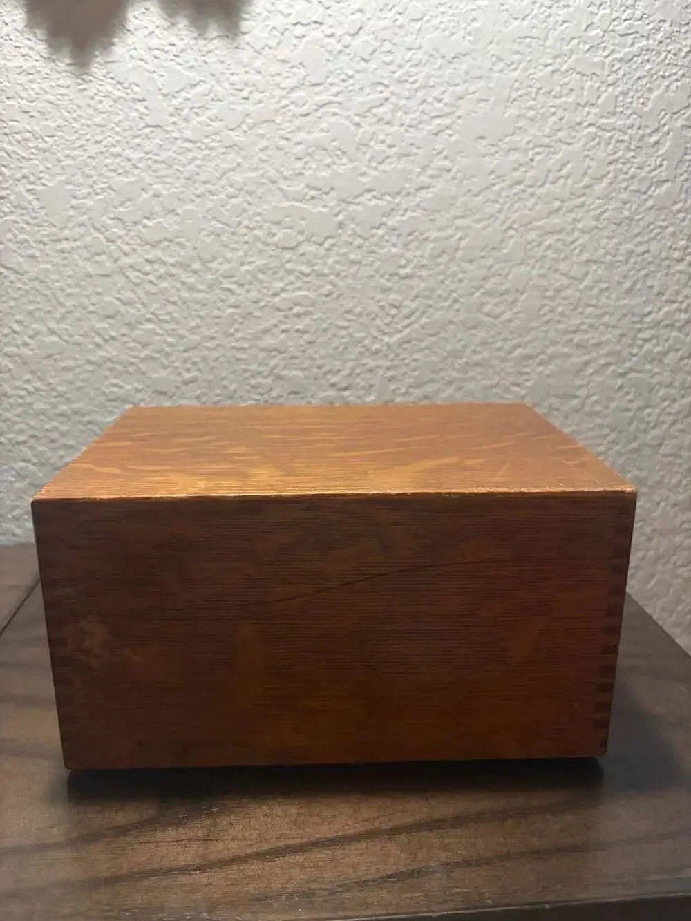 Vintage Weis Wooden Oak Index Card Tray File Desk Recipe Box